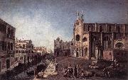 ALBOTTO  Francesco View of Campo Santi Giovanni e Paolo china oil painting reproduction